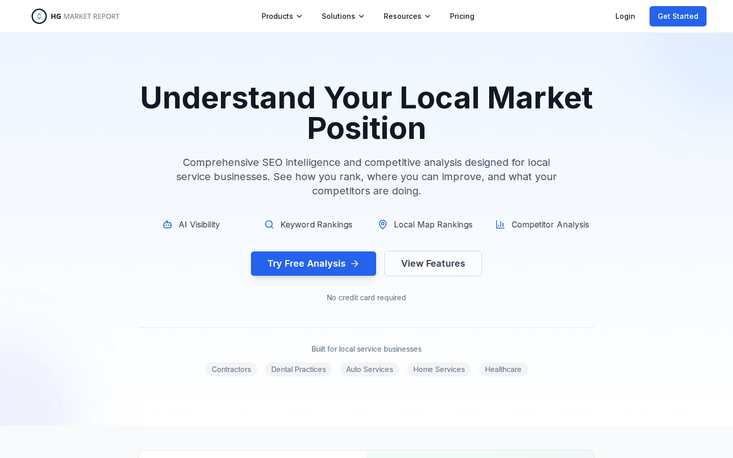 HG Market Report screenshot